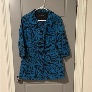 INC International Concepts Blue and Black Coat